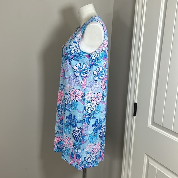 Lilly Pulitzer Dev Dress Multi Bahamas Beachcomber Blue Pink White Sz XS NEW - Picture 6 of 14